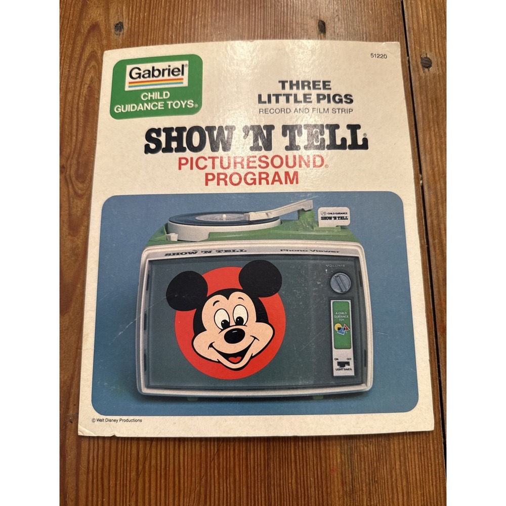 Disney Show 'N Tell - Picturesound program -Three Little Pigs" By Gabriel - 1979